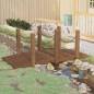 vidaXL Gartenbrücke mit Kettengeländer 150x67x56 cm Massivholz Fichte vidaXL Gartenbrücke mit Kettengeländer 150x67x56 cm Massivholz Fichte