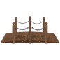vidaXL Gartenbrücke mit Kettengeländer 150x67x56 cm Massivholz Fichte vidaXL Gartenbrücke mit Kettengeländer 150x67x56 cm Massivholz Fichte