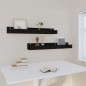 vidaXL Wandregale 2 Stk. Schwarz 80x12x9 cm Massivholz Kiefer vidaXL Wandregale 2 Stk. Schwarz 80x12x9 cm Massivholz Kiefer