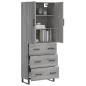 Highboard Grau Sonoma 69,5x34x180 cm Holzwerkstoff Highboard Grau Sonoma 69,5x34x180 cm Holzwerkstoff