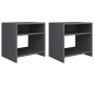 vidaXL Nachttische 2 Stk. Grau 40x30x40 cm Holzwerkstoff vidaXL Nachttische 2 Stk. Grau 40x30x40 cm Holzwerkstoff