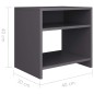 vidaXL Nachttische 2 Stk. Grau 40x30x40 cm Holzwerkstoff vidaXL Nachttische 2 Stk. Grau 40x30x40 cm Holzwerkstoff