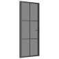 vidaXL Innentür 83x201,5 cm Schwarz ESG-Glas und Aluminium vidaXL Innentür 83x201,5 cm Schwarz ESG-Glas und Aluminium