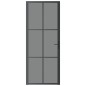 vidaXL Innentür 83x201,5 cm Schwarz ESG-Glas und Aluminium vidaXL Innentür 83x201,5 cm Schwarz ESG-Glas und Aluminium