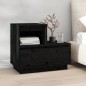 vidaXL Nachttische 2 Stk. Schwarz 60x34x51 cm Massivholz Kiefer vidaXL Nachttische 2 Stk. Schwarz 60x34x51 cm Massivholz Kiefer