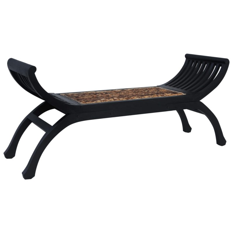 vidaXL Bank 120 cm Dunkelbraun Abaca vidaXL Bank 120 cm Dunkelbraun Abaca