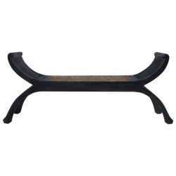 vidaXL Bank 120 cm Dunkelbraun Abaca
