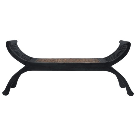 vidaXL Bank 120 cm Dunkelbraun Abaca