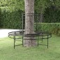 vidaXL Baumbank Rund Ø137 cm Schwarz Stahl vidaXL Baumbank Rund Ø137 cm Schwarz Stahl