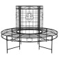 vidaXL Baumbank Rund Ø137 cm Schwarz Stahl vidaXL Baumbank Rund Ø137 cm Schwarz Stahl