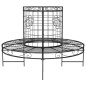 vidaXL Baumbank Rund Ø137 cm Schwarz Stahl vidaXL Baumbank Rund Ø137 cm Schwarz Stahl