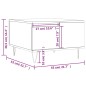 vidaXL Couchtisch Schwarz 55x55x36,5 cm Holzwerkstoff vidaXL Couchtisch Schwarz 55x55x36,5 cm Holzwerkstoff