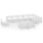 vidaXL 10-tlg. Garten-Lounge-Set Massivholz Kiefer Weiß vidaXL 10-tlg. Garten-Lounge-Set Massivholz Kiefer Weiß