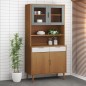 vidaXL Highboard-Oberteil MOLDE Braun 90x35x100 cm Massivholz Kiefer vidaXL Highboard-Oberteil MOLDE Braun 90x35x100 cm Massivholz Kiefer