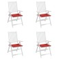 Gartenstuhl-Kissen 4 Stk. Rot 40x40x3 cm Oxford-Gewebe Gartenstuhl-Kissen 4 Stk. Rot 40x40x3 cm Oxford-Gewebe