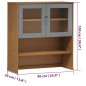 vidaXL Highboard-Oberteil MOLDE Braun 90x35x100 cm Massivholz Kiefer vidaXL Highboard-Oberteil MOLDE Braun 90x35x100 cm Massivholz Kiefer