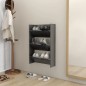 vidaXL Wand-Schuhschrank Hochglanz-Grau 60x18x90 cm Holzwerkstoff vidaXL Wand-Schuhschrank Hochglanz-Grau 60x18x90 cm Holzwerkstoff
