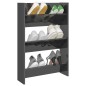 vidaXL Wand-Schuhschrank Hochglanz-Grau 60x18x90 cm Holzwerkstoff vidaXL Wand-Schuhschrank Hochglanz-Grau 60x18x90 cm Holzwerkstoff