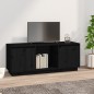 vidaXL TV-Schrank Schwarz 110,5x35x44 cm Massivholz Kiefer vidaXL TV-Schrank Schwarz 110,5x35x44 cm Massivholz Kiefer
