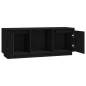 vidaXL TV-Schrank Schwarz 110,5x35x44 cm Massivholz Kiefer vidaXL TV-Schrank Schwarz 110,5x35x44 cm Massivholz Kiefer
