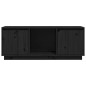 vidaXL TV-Schrank Schwarz 110,5x35x44 cm Massivholz Kiefer vidaXL TV-Schrank Schwarz 110,5x35x44 cm Massivholz Kiefer