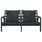 5-tlg. Garten-Lounge-Set mit Auflagen Aluminium Dunkelgrau 5-tlg. Garten-Lounge-Set mit Auflagen Aluminium Dunkelgrau