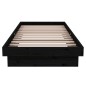 vidaXL Massivholzbett Schwarz 75x190 cm vidaXL Massivholzbett Schwarz 75x190 cm