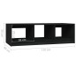 vidaXL Couchtisch Schwarz 110x50x34 cm Massivholz Kiefer vidaXL Couchtisch Schwarz 110x50x34 cm Massivholz Kiefer