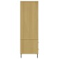 vidaXL Kleiderschrank OSLO Metallbeinen Braun 90x55x172,5cm Massivholz vidaXL Kleiderschrank OSLO Metallbeinen Braun 90x55x172,5cm Massivholz