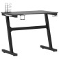 vidaXL Gaming-Schreibtisch mit LED und Z-Gestell Schwarz 90x60x75 cm vidaXL Gaming-Schreibtisch mit LED und Z-Gestell Schwarz 90x60x75 cm