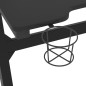 vidaXL Gaming-Schreibtisch mit LED und Z-Gestell Schwarz 90x60x75 cm vidaXL Gaming-Schreibtisch mit LED und Z-Gestell Schwarz 90x60x75 cm