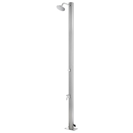 vidaXL Gartendusche 215 cm Edelstahl 