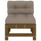 vidaXL Mittelsofa mit Kissen Honigbraun Massivholz Kiefer vidaXL Mittelsofa mit Kissen Honigbraun Massivholz Kiefer