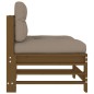 vidaXL Mittelsofa mit Kissen Honigbraun Massivholz Kiefer vidaXL Mittelsofa mit Kissen Honigbraun Massivholz Kiefer