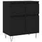vidaXL Sideboard Schwarz 60x35x70 cm Holzwerkstoff vidaXL Sideboard Schwarz 60x35x70 cm Holzwerkstoff