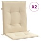 Gartenstuhlauflagen für Niedriglehner 2 Stk. Beige 100x50x3 cm Gartenstuhlauflagen für Niedriglehner 2 Stk. Beige 100x50x3 cm