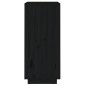vidaXL Sideboard Schwarz 38x35x80 cm Massivholz Kiefer vidaXL Sideboard Schwarz 38x35x80 cm Massivholz Kiefer