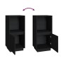 vidaXL Sideboard Schwarz 38x35x80 cm Massivholz Kiefer vidaXL Sideboard Schwarz 38x35x80 cm Massivholz Kiefer