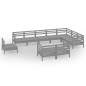 vidaXL 10-tlg. Garten-Lounge-Set Massivholz Kiefer Grau vidaXL 10-tlg. Garten-Lounge-Set Massivholz Kiefer Grau
