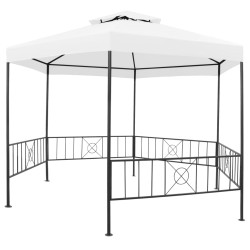 vidaXL Gartenpavillon 323x275x265 cm Weiß 180 g/m²