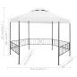 vidaXL Gartenpavillon 323x275x265 cm Weiß 180 g/m² vidaXL Gartenpavillon 323x275x265 cm Weiß 180 g/m²