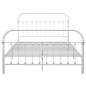 vidaXL Bettgestell Weiß Metall 160×200 cm vidaXL Bettgestell Weiß Metall 160×200 cm