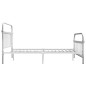 vidaXL Bettgestell Weiß Metall 160×200 cm vidaXL Bettgestell Weiß Metall 160×200 cm
