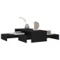 vidaXL Satztisch-Set Schwarz 100x100x26,5 cm Holzwerkstoff vidaXL Satztisch-Set Schwarz 100x100x26,5 cm Holzwerkstoff