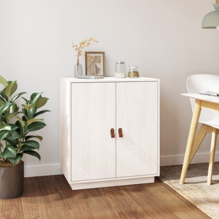 vidaXL Sideboard Weiß 65,5x40x75 cm Massivholz Kiefer