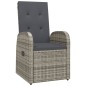 Garten-Liegestühle 2 Stk. mit Auflagen Poly Rattan Grau Garten-Liegestühle 2 Stk. mit Auflagen Poly Rattan Grau