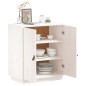 vidaXL Sideboard Weiß 65,5x40x75 cm Massivholz Kiefer vidaXL Sideboard Weiß 65,5x40x75 cm Massivholz Kiefer