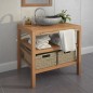 vidaXL Waschtischunterschrank mit 2 Körben Massivholz Teak 74x45x75 cm vidaXL Waschtischunterschrank mit 2 Körben Massivholz Teak 74x45x75 cm