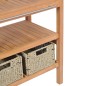 vidaXL Waschtischunterschrank mit 2 Körben Massivholz Teak 74x45x75 cm vidaXL Waschtischunterschrank mit 2 Körben Massivholz Teak 74x45x75 cm