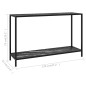 vidaXL Konsolentisch Schwarz 120x35x75 cm Hartglas vidaXL Konsolentisch Schwarz 120x35x75 cm Hartglas
